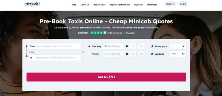 Book Reliable UK Taxi Rides Online with minicabit