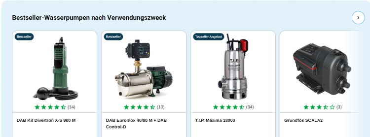 Zuverlässigkeit und Qualität bei wasserpumpe.de